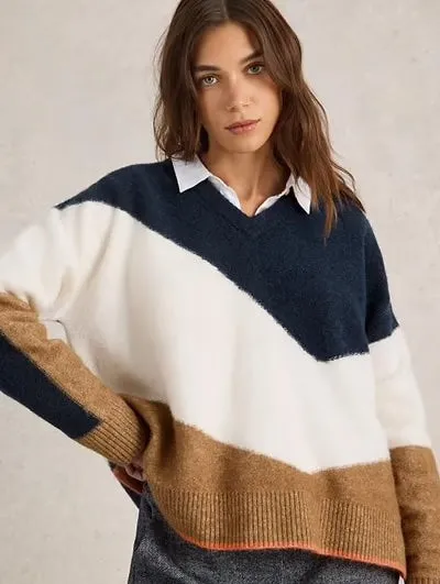 White Stuff Cerie Chevron Jumper