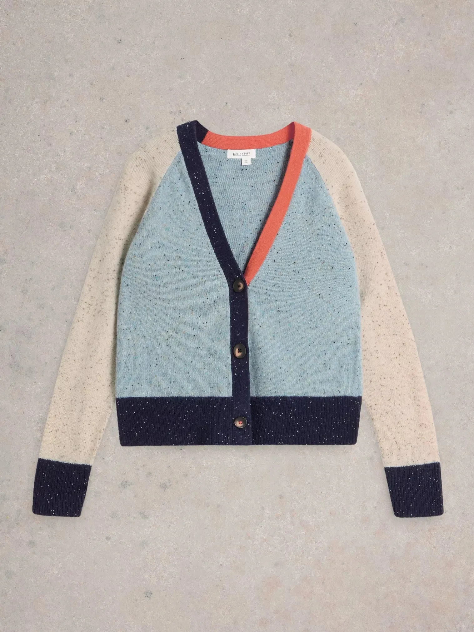 White Stuff Colourblock Nep Cardigan