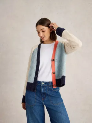 White Stuff Colourblock Nep Cardigan