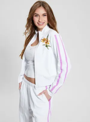 White Zoey Track Jacket Guess