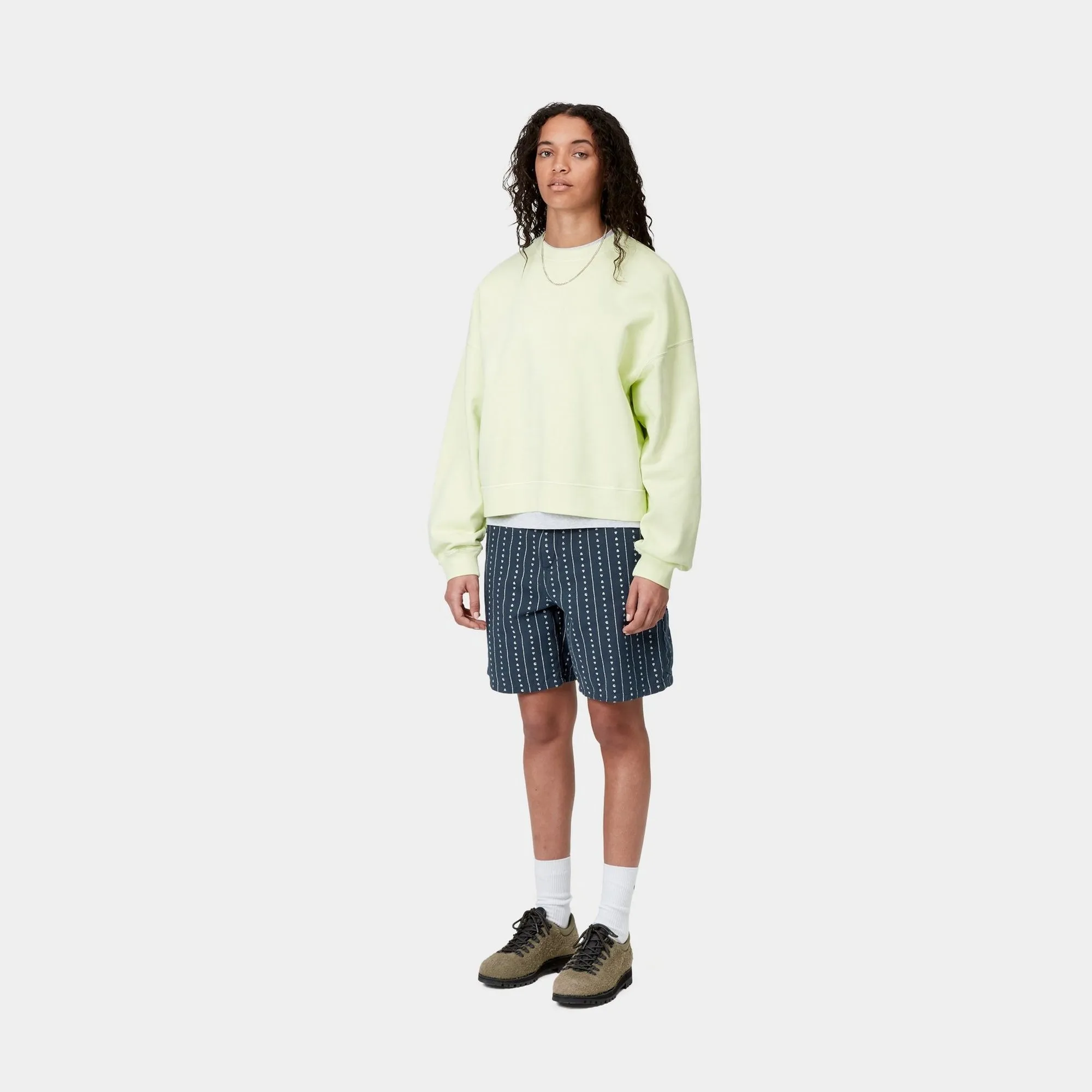 Women's Drewe Short | Ink / Natural Heart C Pinstripe Carhartt WIP