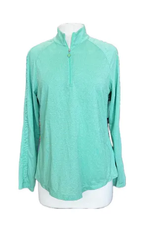 Women's Greg Norman Green Sparkle Solar XP Golf Top Size L MSP$85