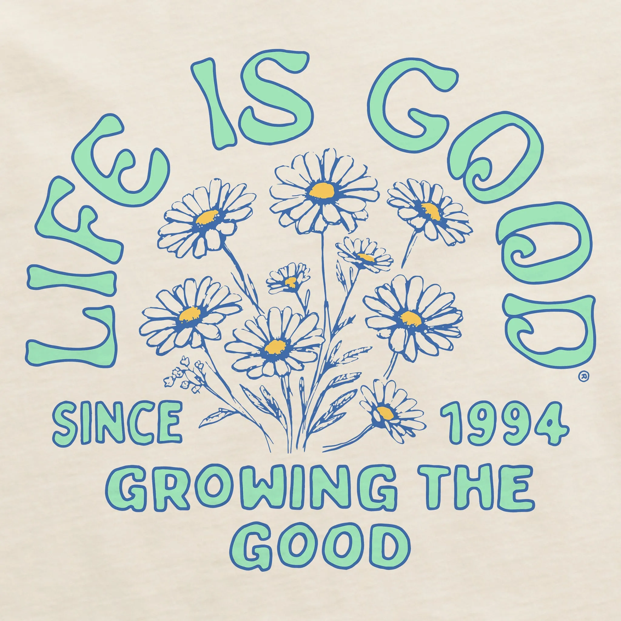 Women's Growing the Good Daisies Simply True Crew LIFE IS GOOD