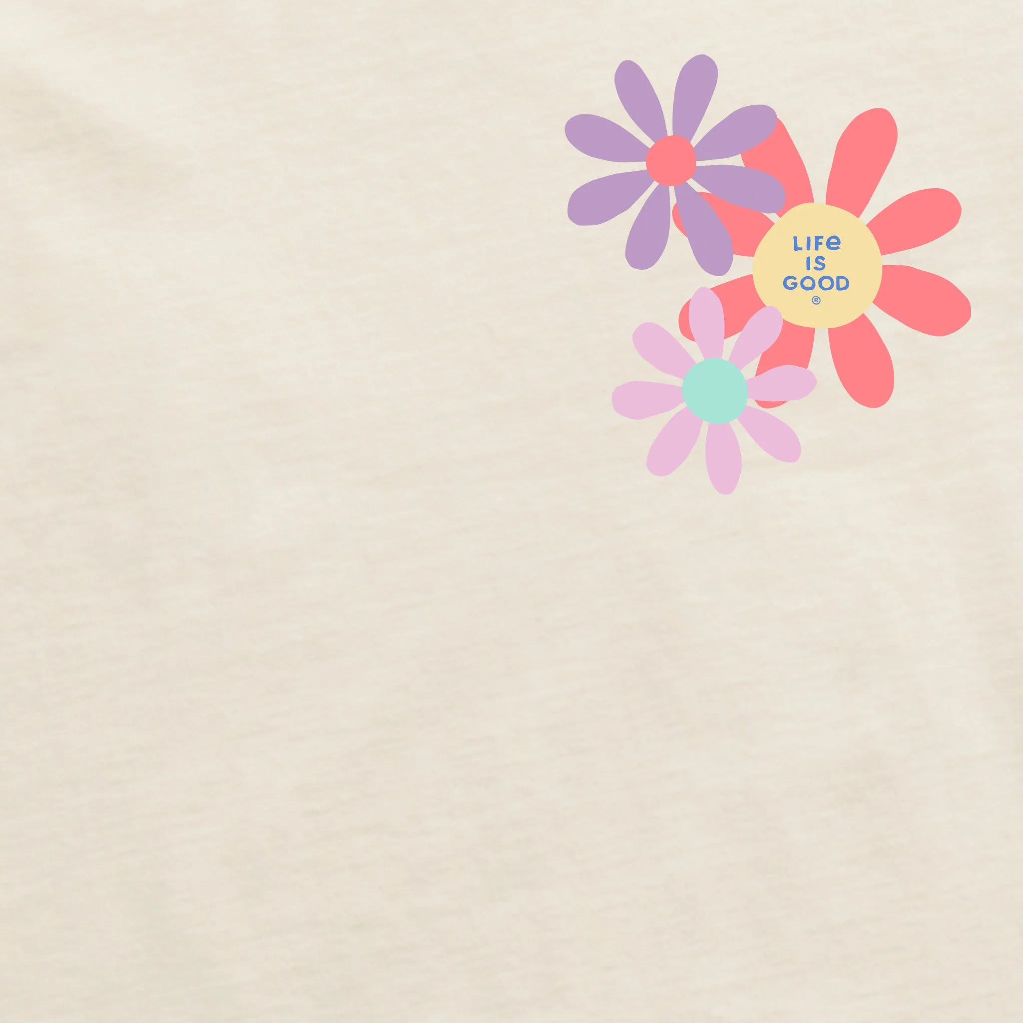 Women's Have a Nice Daisy Squares Simply True Fleece Zip Hoodie LIFE IS GOOD