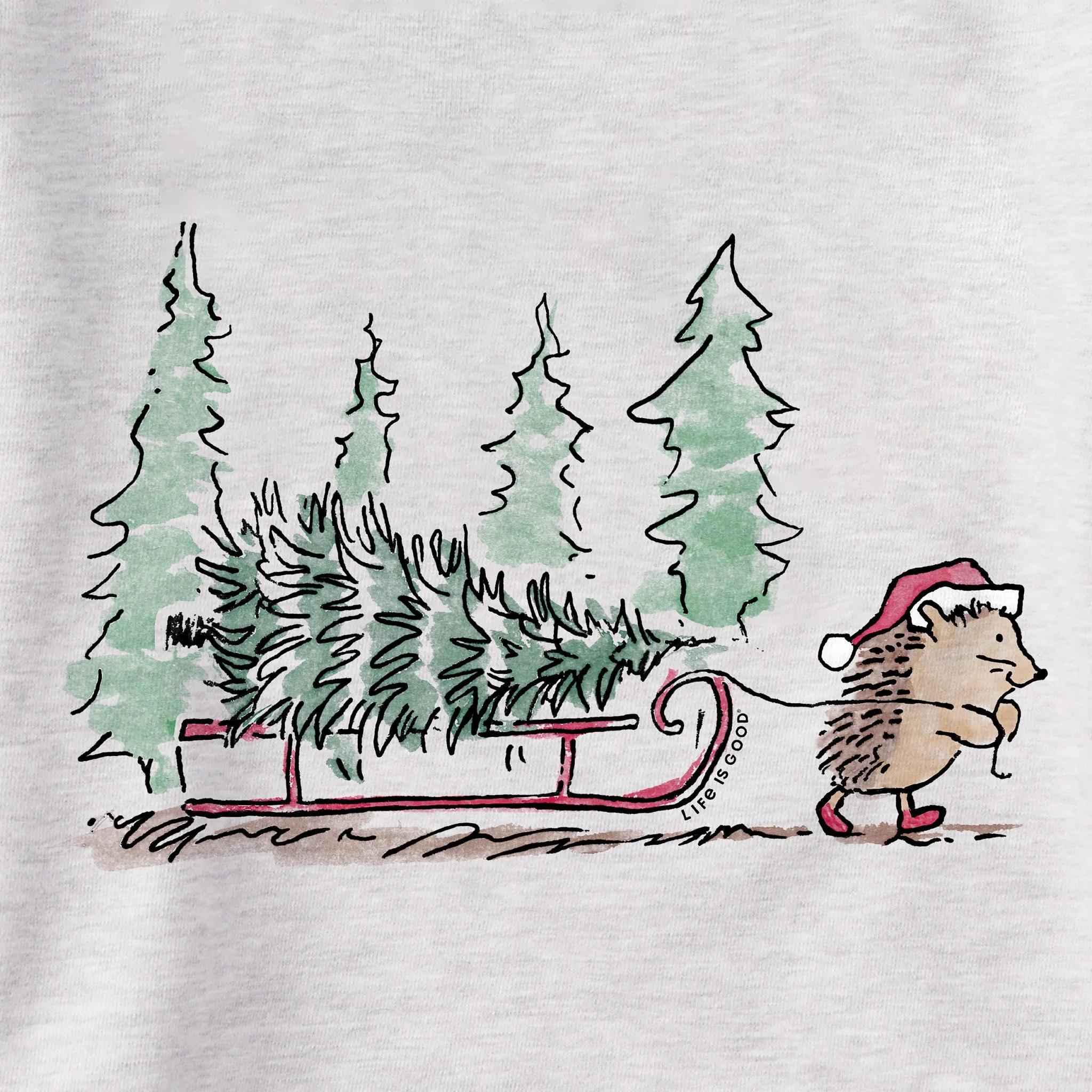 Women's Hedgehog Sled Simply True Crew LIFE IS GOOD