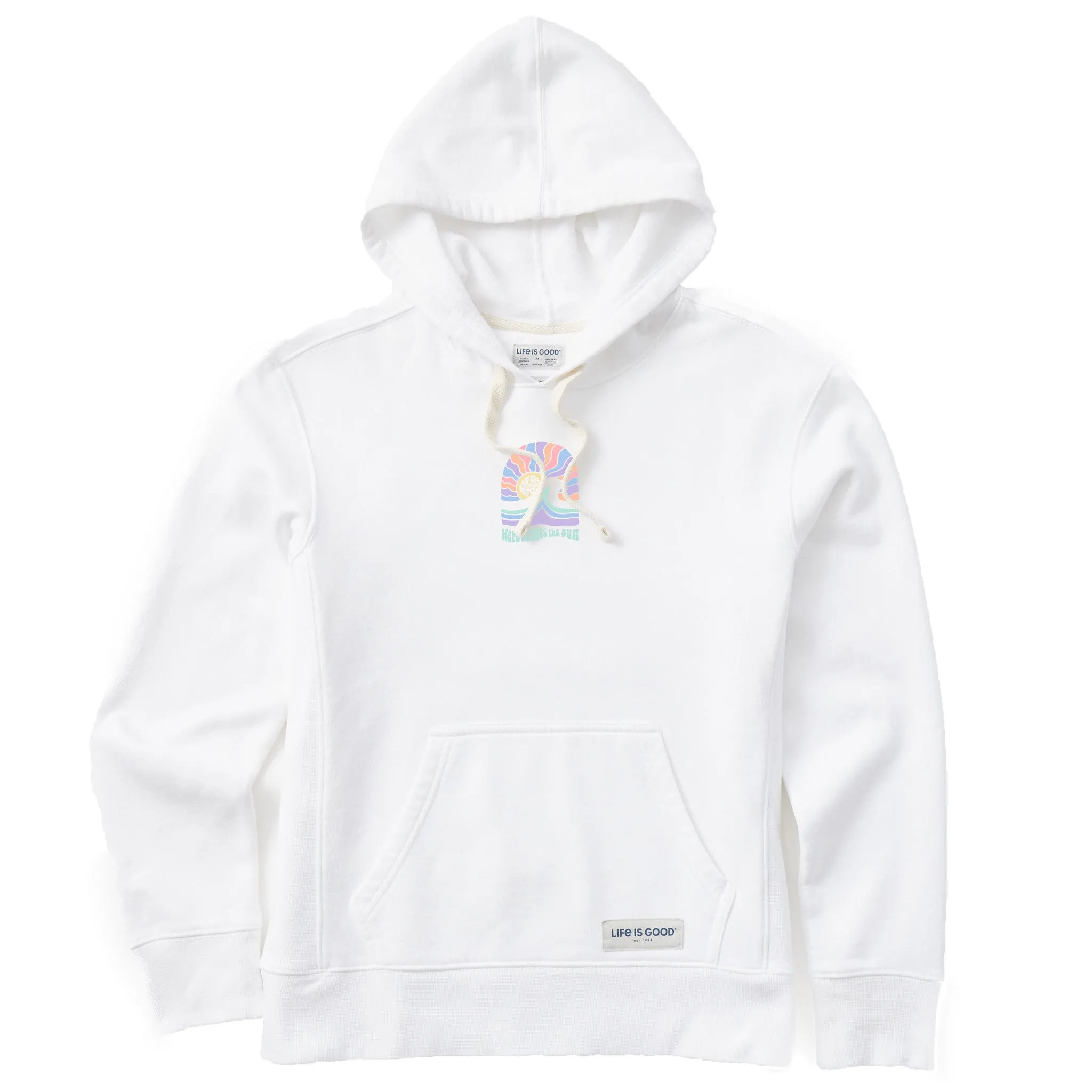 Women's Here Comes The Sunshine Arch Simply True Fleece Hoodie LIFE IS GOOD