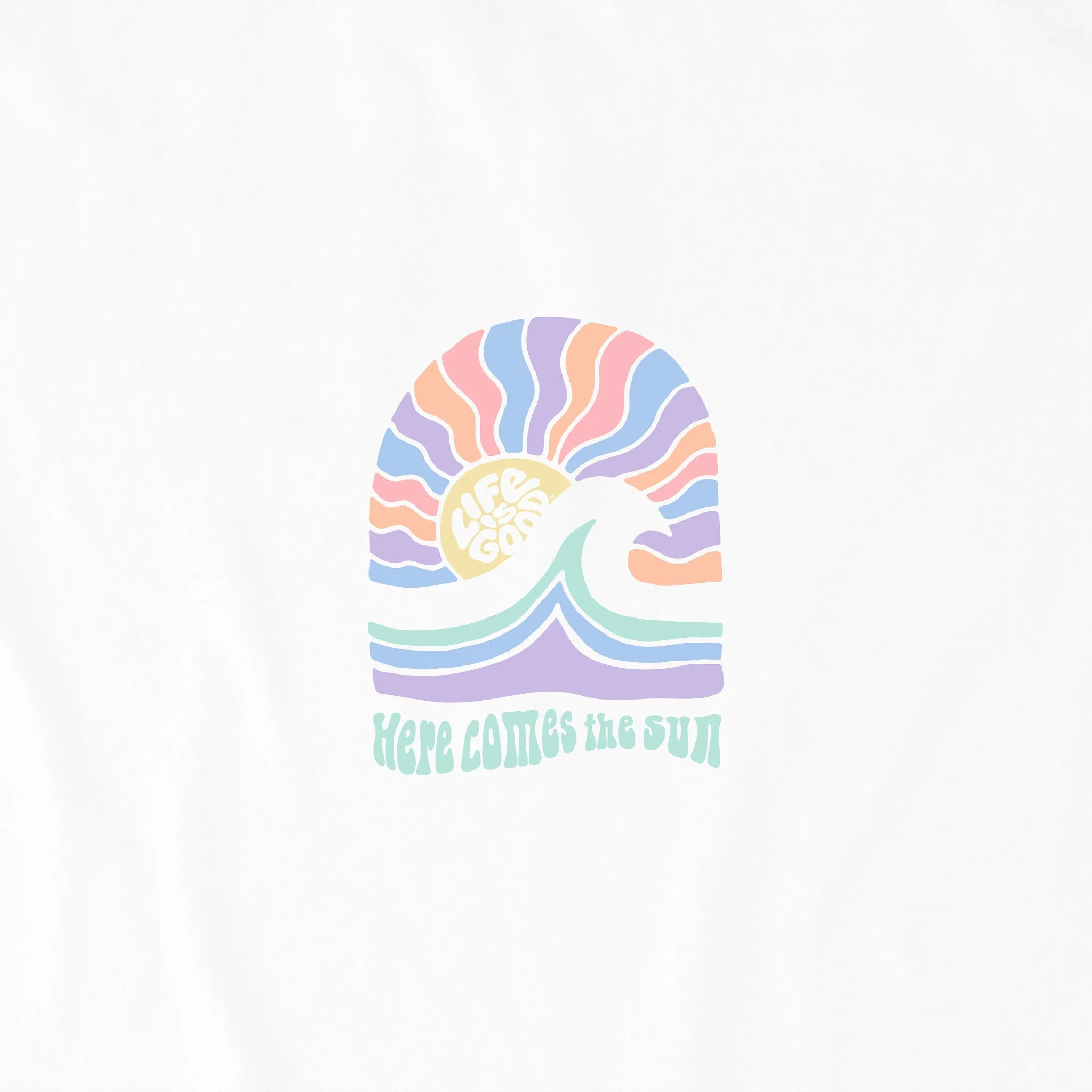 Women's Here Comes The Sunshine Arch Simply True Fleece Hoodie LIFE IS GOOD