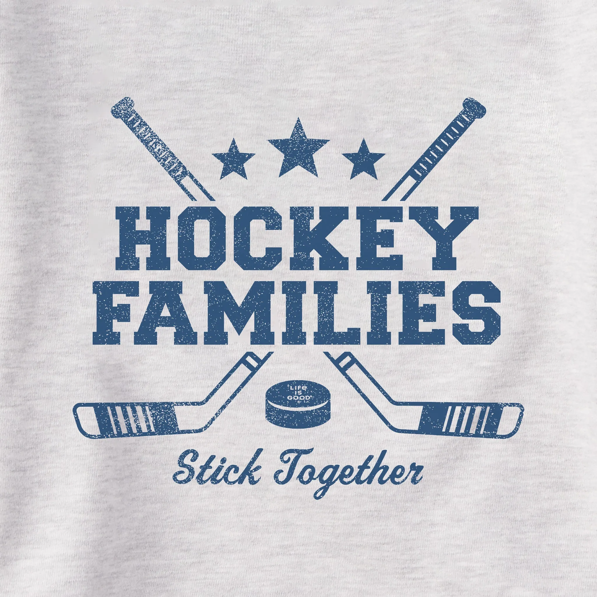 Women's Hockey Families Simply True Fleece Crew LIFE IS GOOD