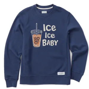 Women's Ice Ice Baby Coffee Simply True Fleece Crew LIFE IS GOOD