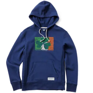Women's Irish Flag Clover Simply True Fleece Hoodie LIFE IS GOOD