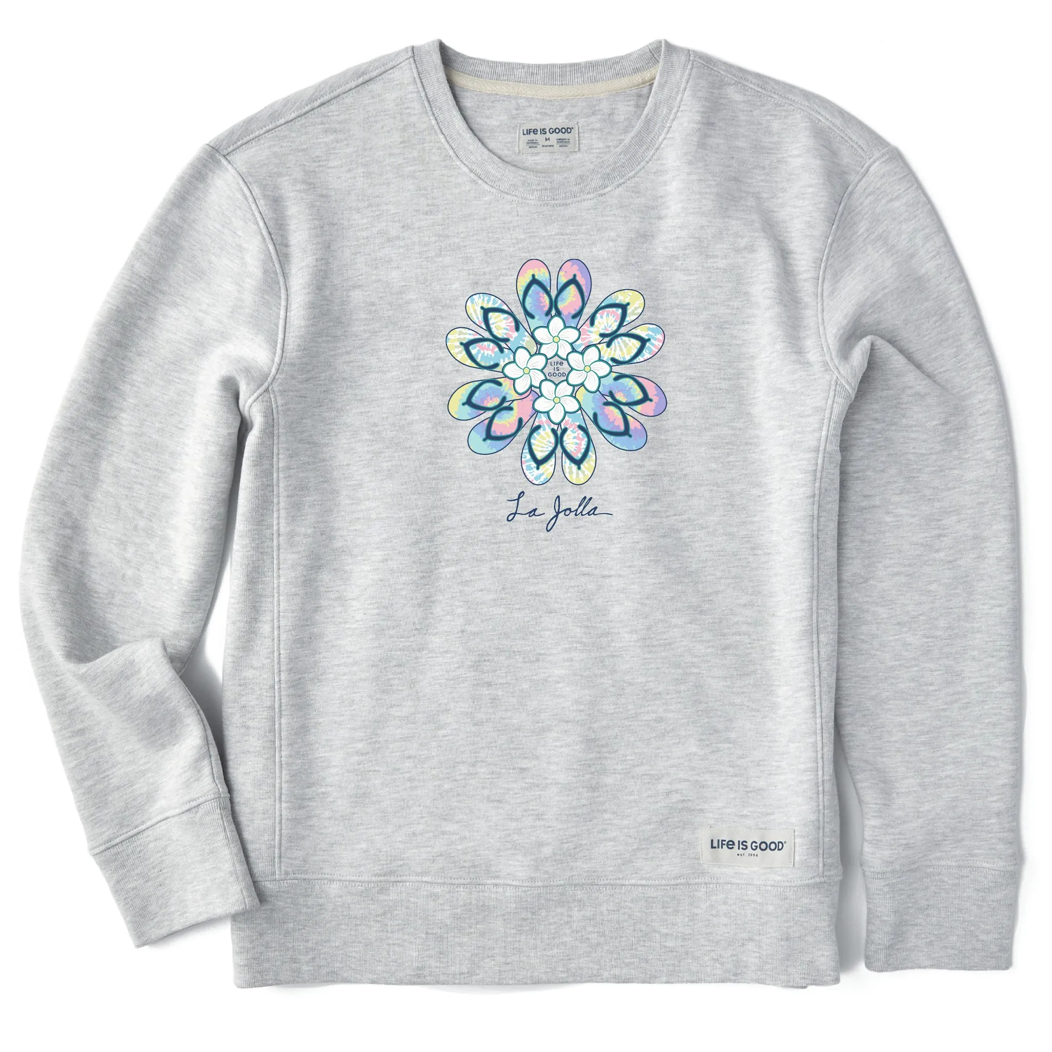 Women's La Jolla Flip Flop Flower Simply True Crew LIFE IS GOOD