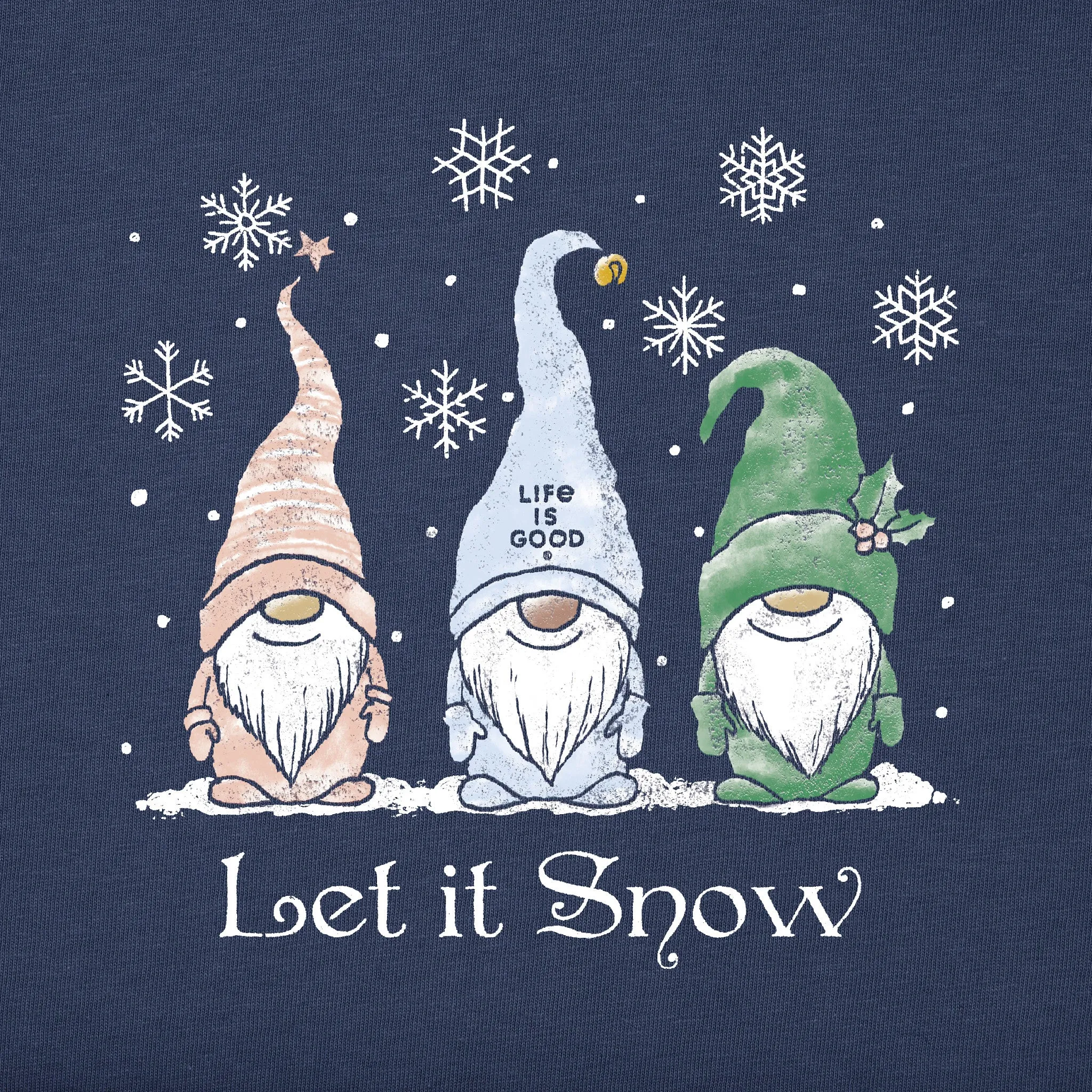 Women's Let it Snow Gnomes Simply True Fleece Hoodie LIFE IS GOOD