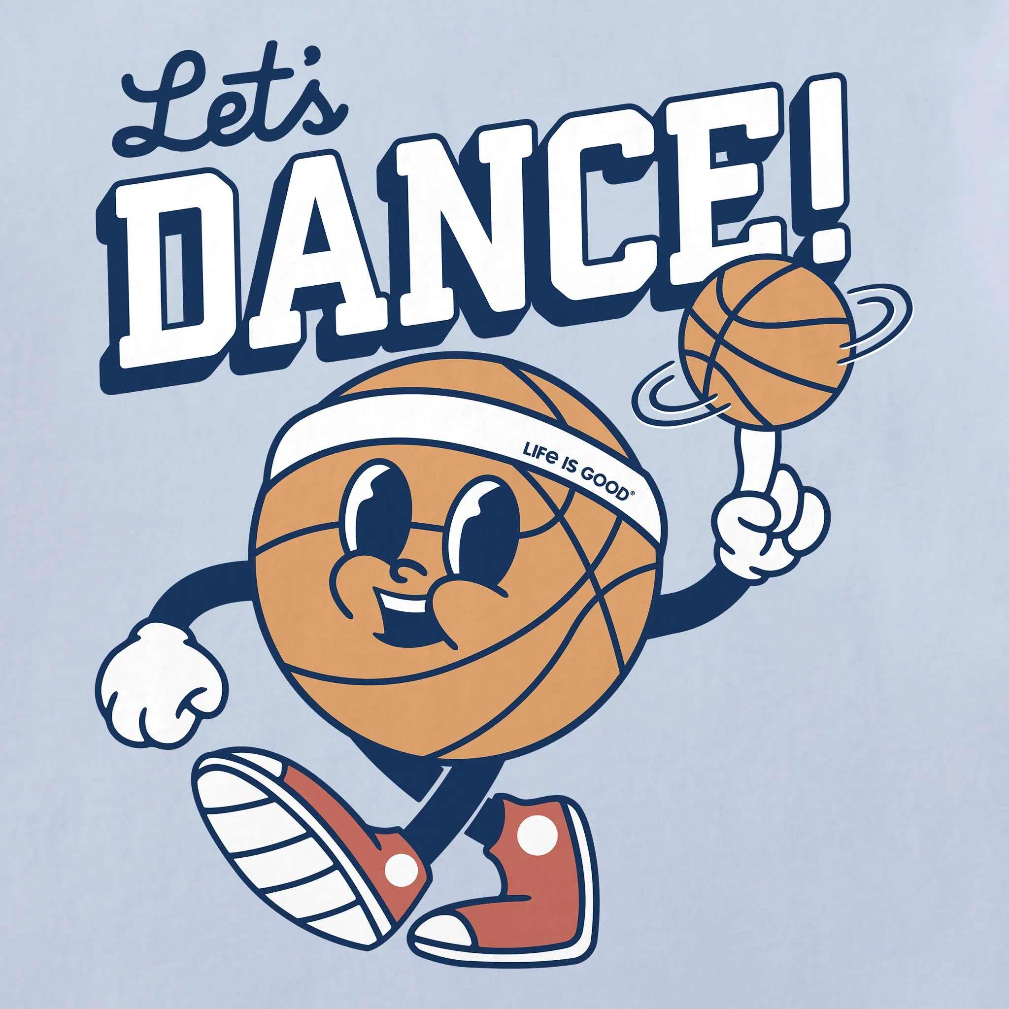 Women's Let's Dance in March Basketball Simply True Fleece Crew LIFE IS GOOD