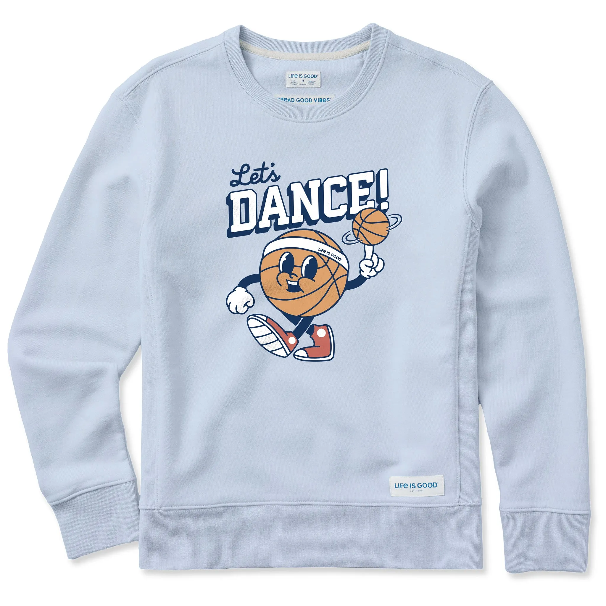 Women's Let's Dance in March Basketball Simply True Fleece Crew LIFE IS GOOD