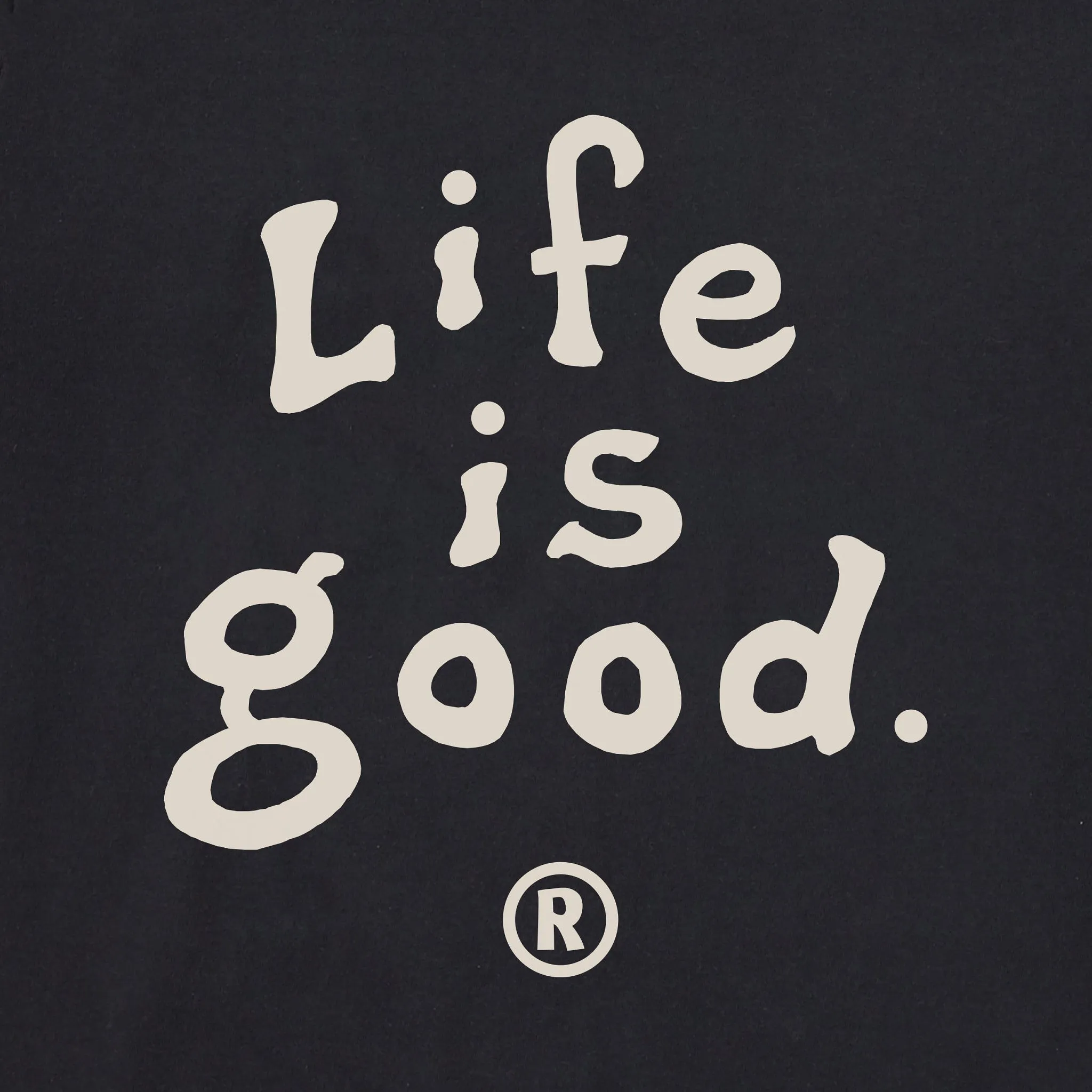 Women's LIG Vintage Wordmark Stacked Simply True Fleece Crew LIFE IS GOOD