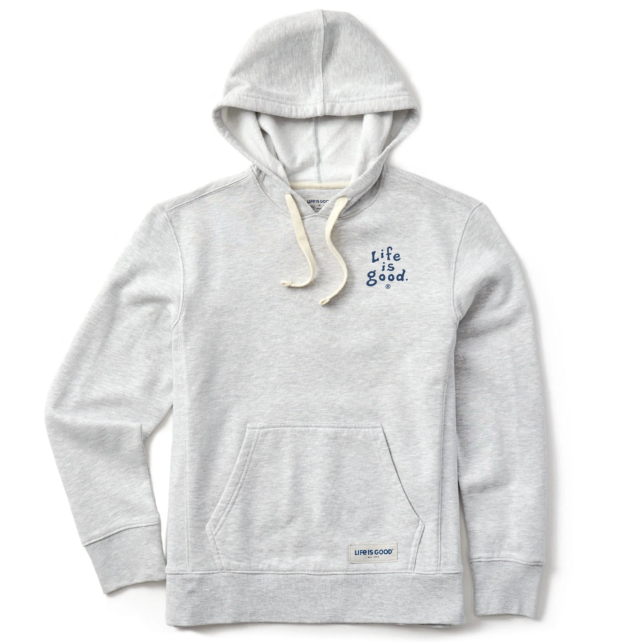 Women's LIG Vintage Wordmark Stacked Simply True Fleece Hoodie LIFE IS GOOD