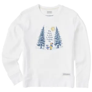 Women's Looking Up Winnie & P Simply True Fleece Crew LIFE IS GOOD