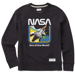 Women's NASA Out of this World Simply True Crew LIFE IS GOOD