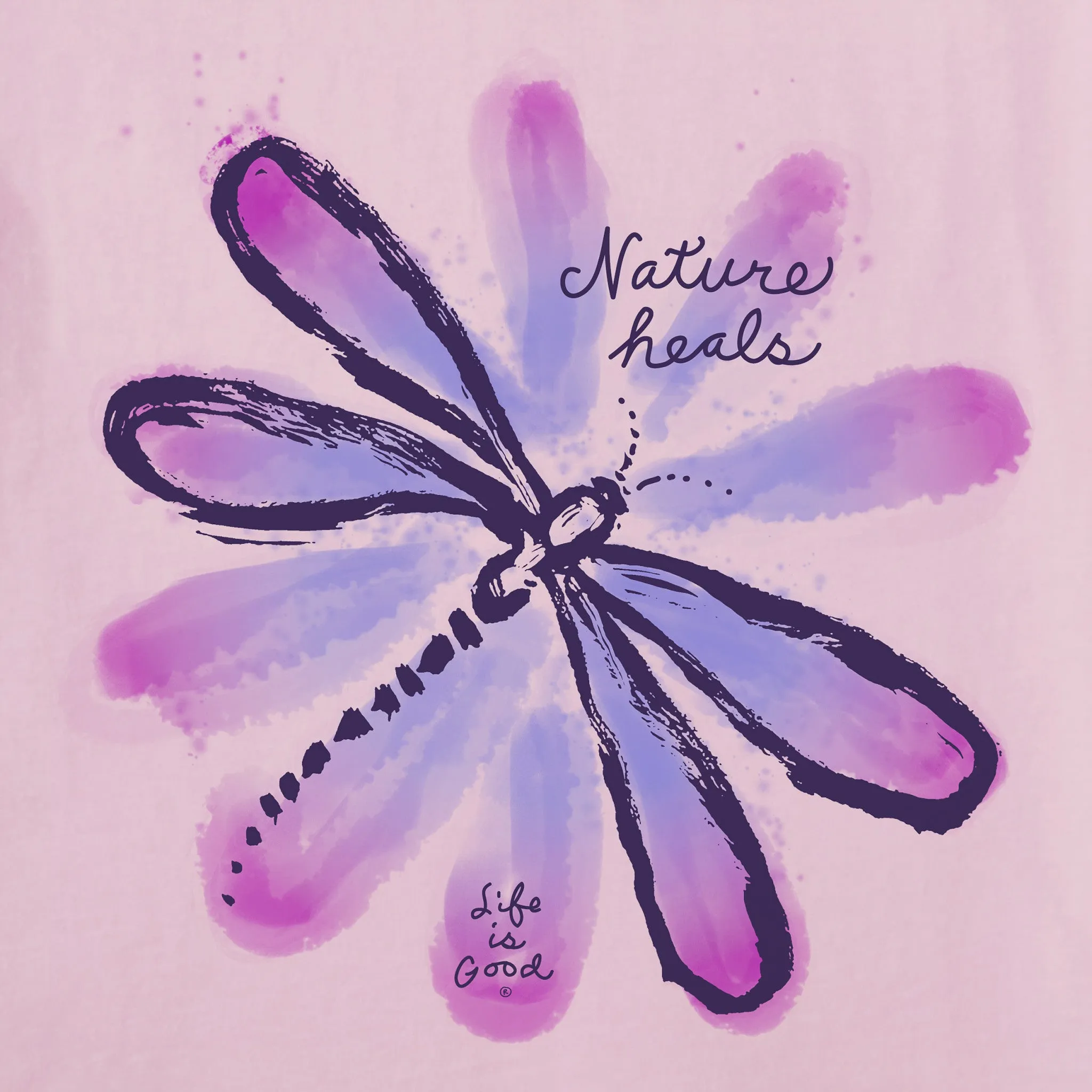 Women's Nature Heals Dragonfly Simply True Fleece Hoodie LIFE IS GOOD