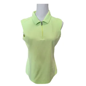Women's Nivo Sport Lime Zip Sleeveless Golf Polo Size M MSP$74