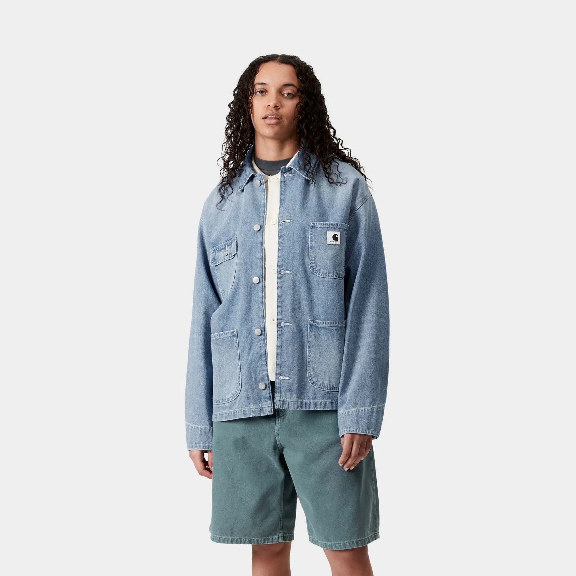 Women's OG Michigan Coat (Spring) - Denim | Blue (light true washed) Carhartt WIP