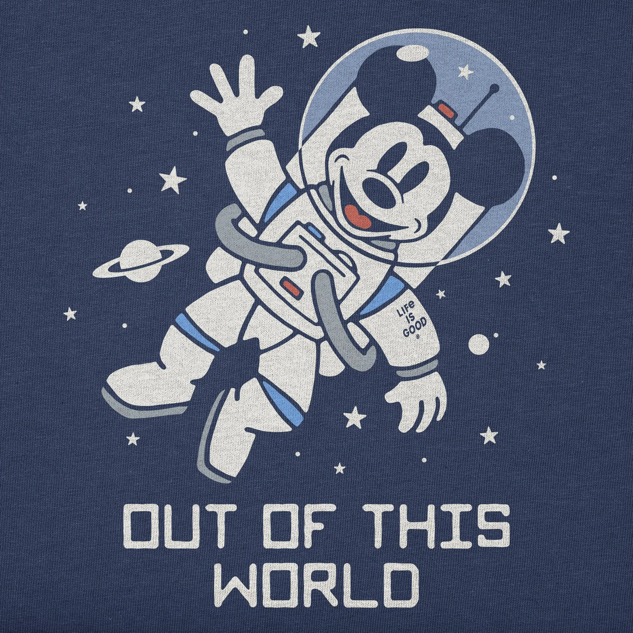 Women's Out of this World Space Willie Simply True Crew LIFE IS GOOD