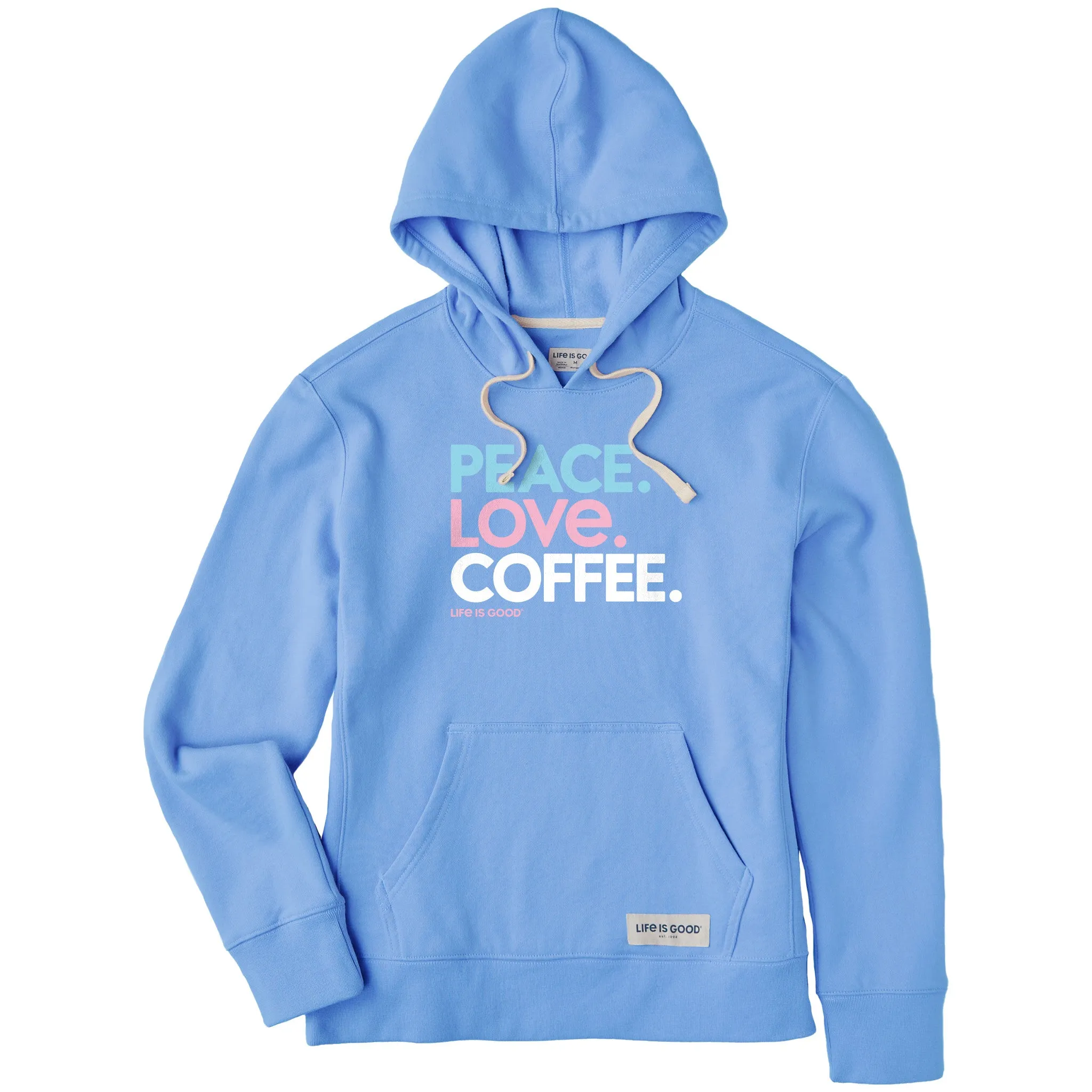 Women's Peace Love Coffee Simply True Fleece Hoodie LIFE IS GOOD