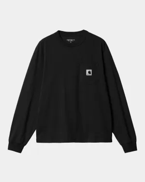 Women's Pocket Long Sleeve T-Shirt | Black Carhartt WIP