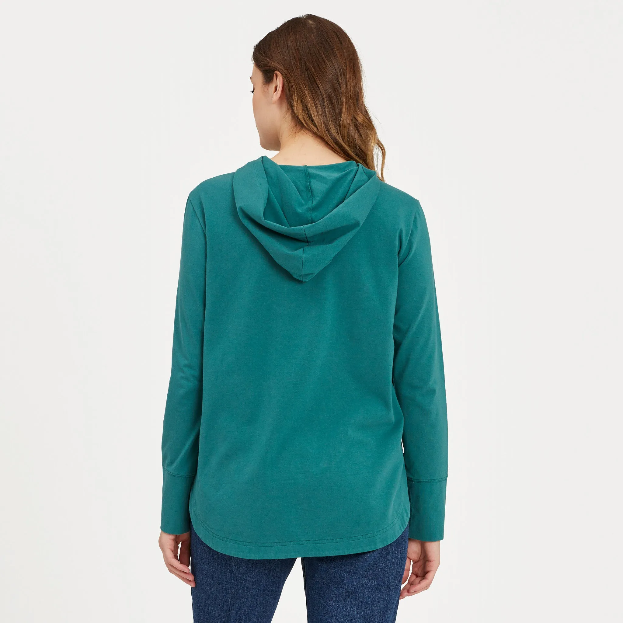 Women's Retro Mountains Floral Crusher-FLEX Hoodie Tunic LIFE IS GOOD