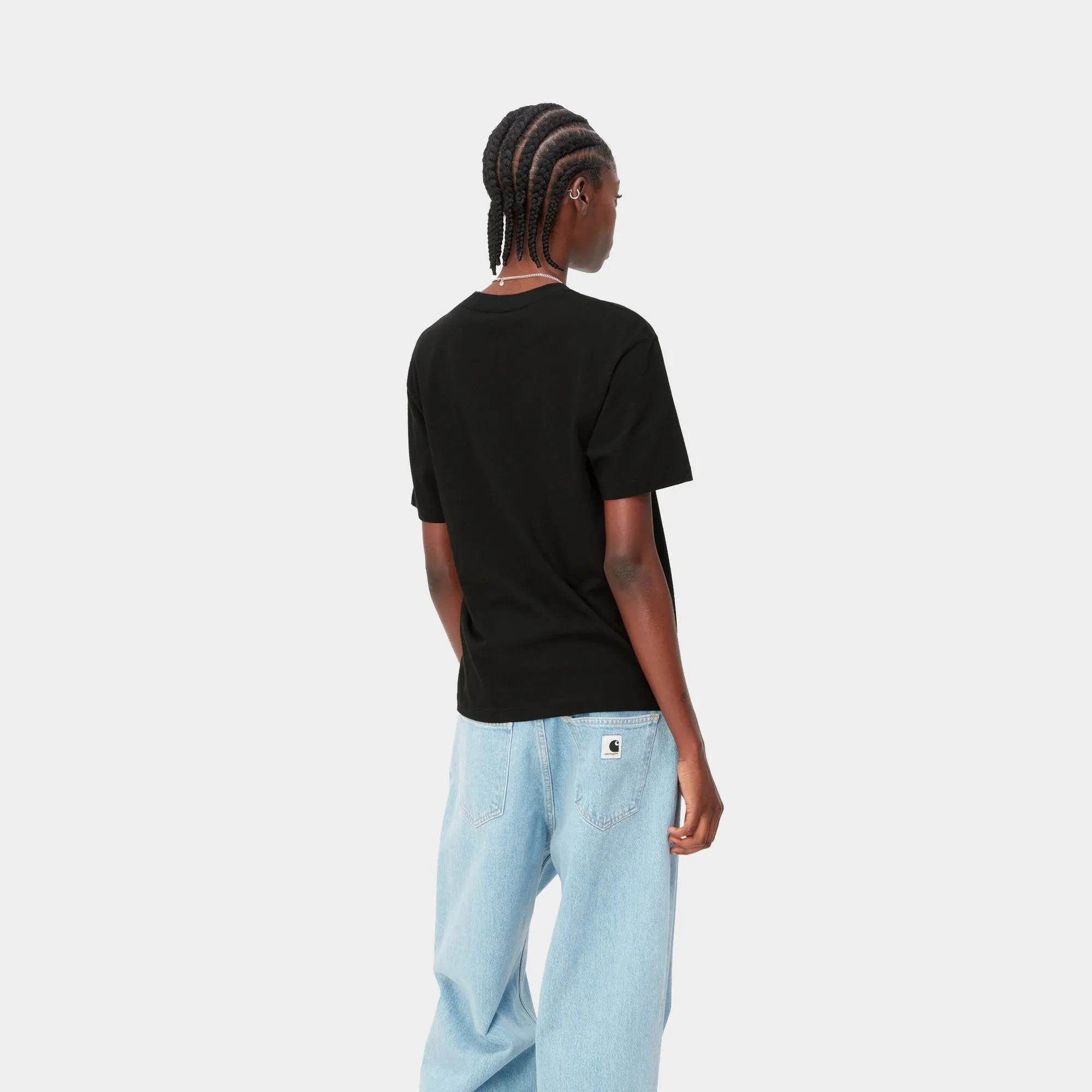 Women's Script Embroidery T-Shirt | Black Carhartt WIP