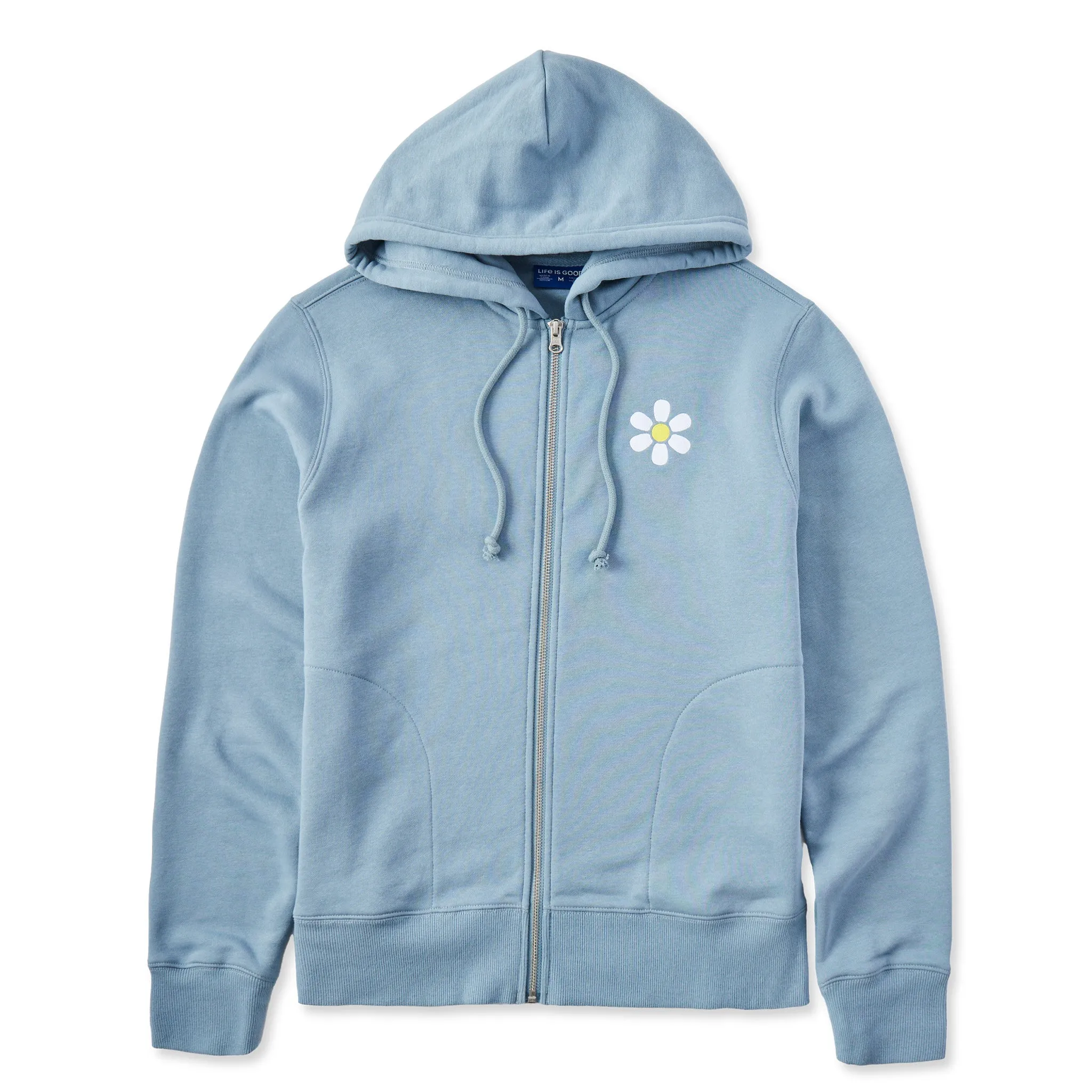 Women's Simple Daisy Good Vibes Fleece Zip Hoodie LIFE IS GOOD