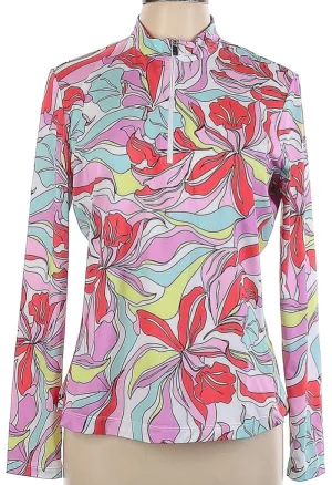 Women's Tail Activewear Cora Long Sleeve Golf Top - Painted Petals Size L  MSP$78