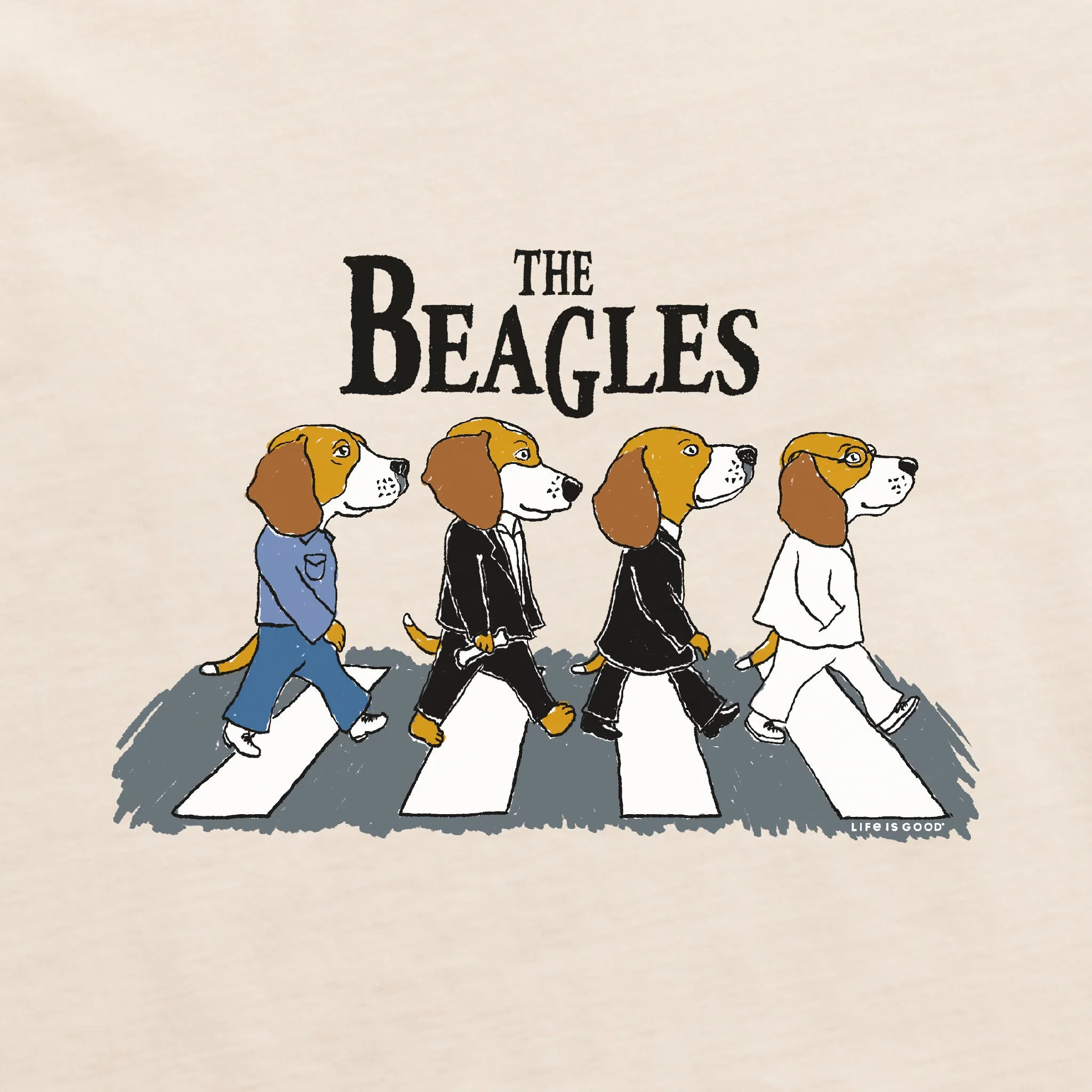 Women's The Beagles Simply True Fleece Crew LIFE IS GOOD