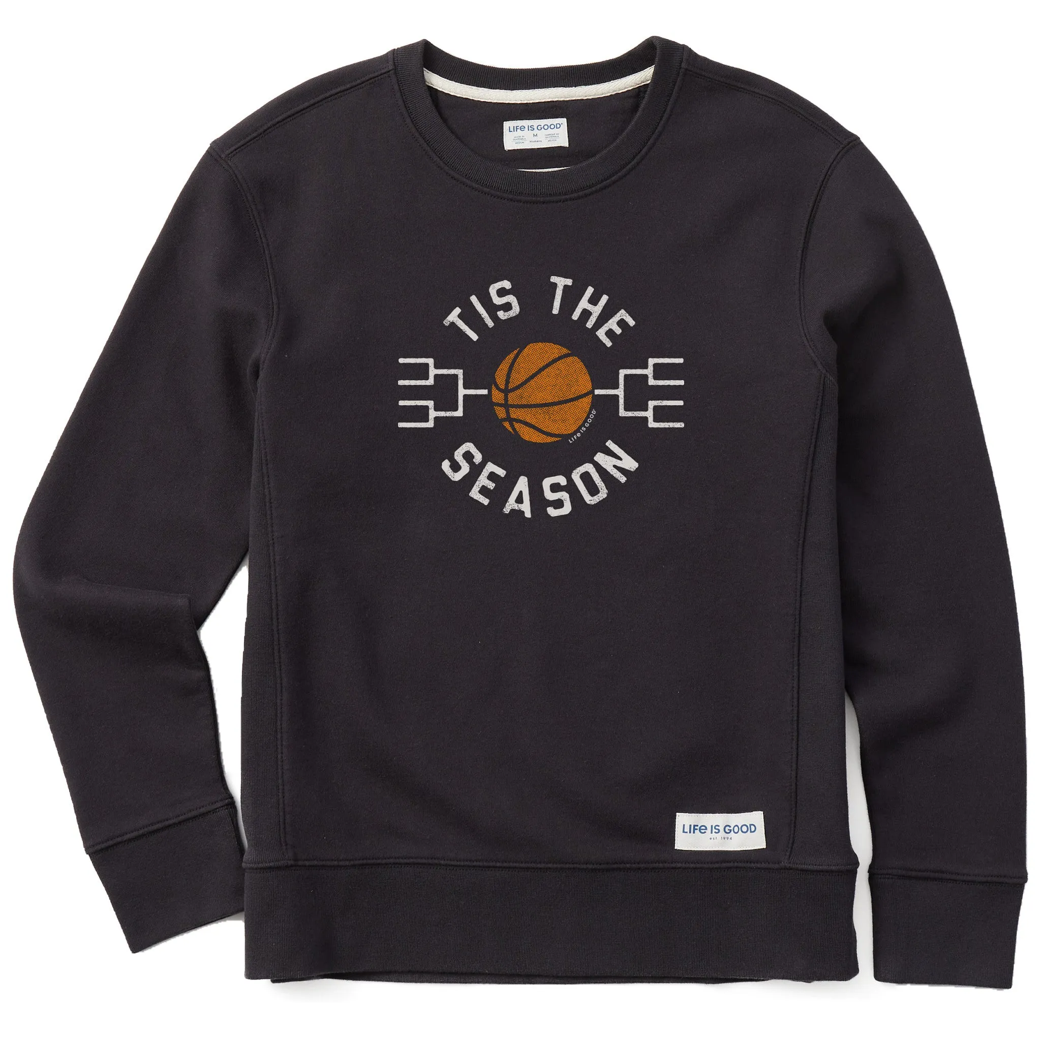 Women's Tis the Season March Hoops Simply True Fleece Crew LIFE IS GOOD