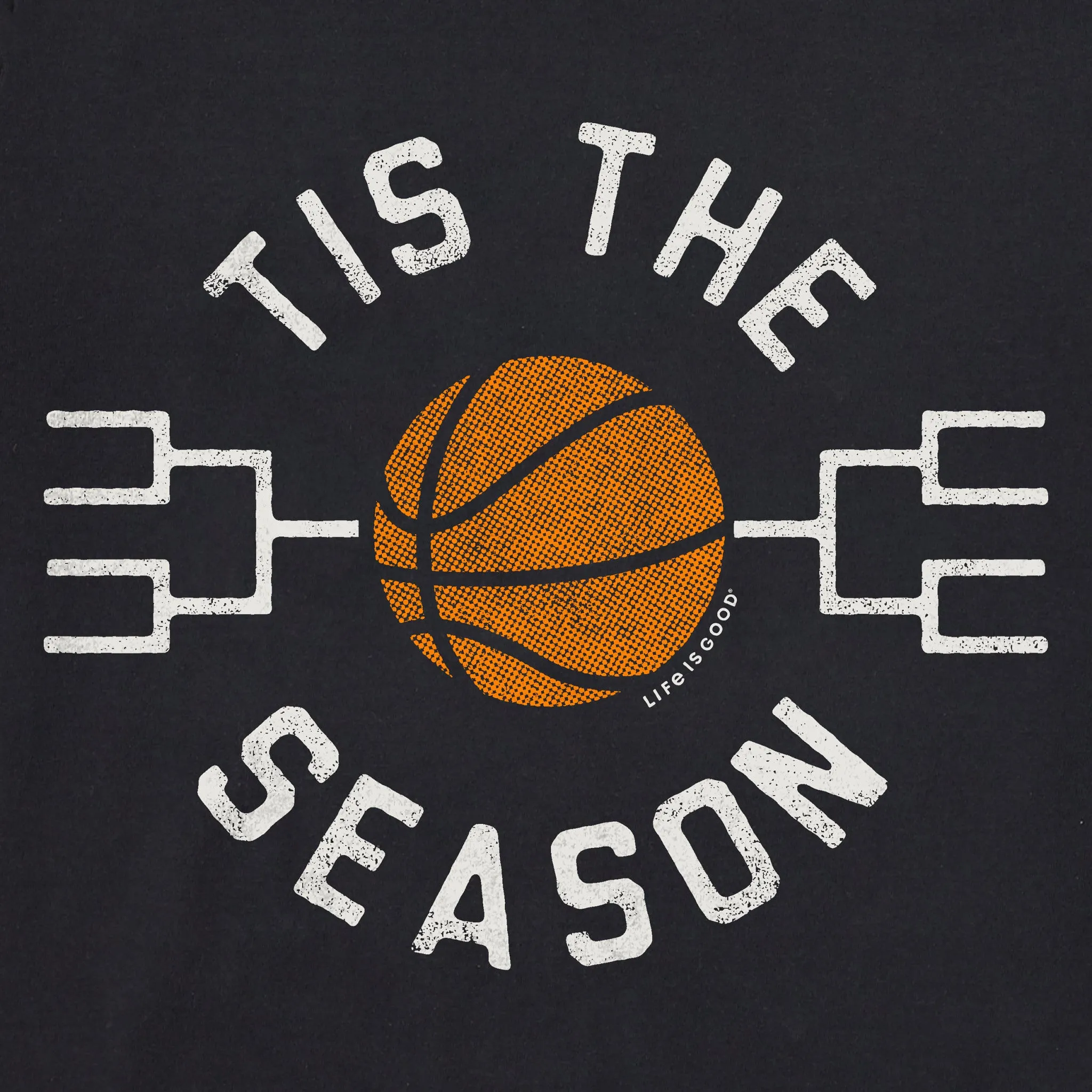 Women's Tis the Season March Hoops Simply True Fleece Crew LIFE IS GOOD