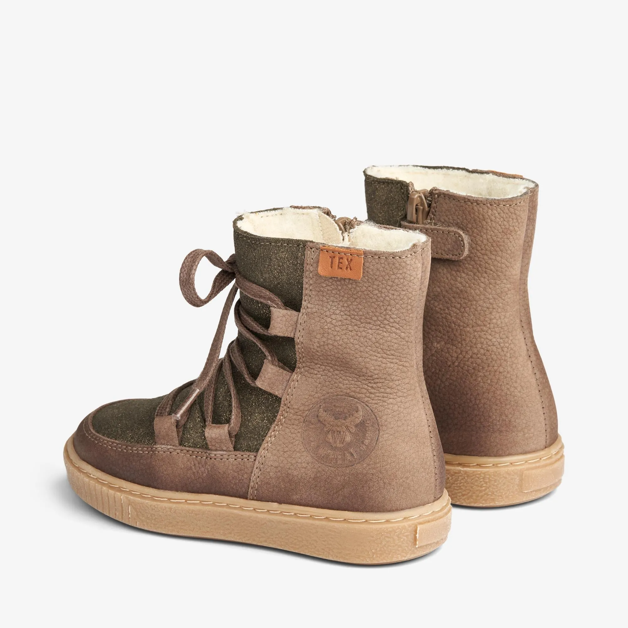 Woolie Tex Lace Shine - taupe Wheat
