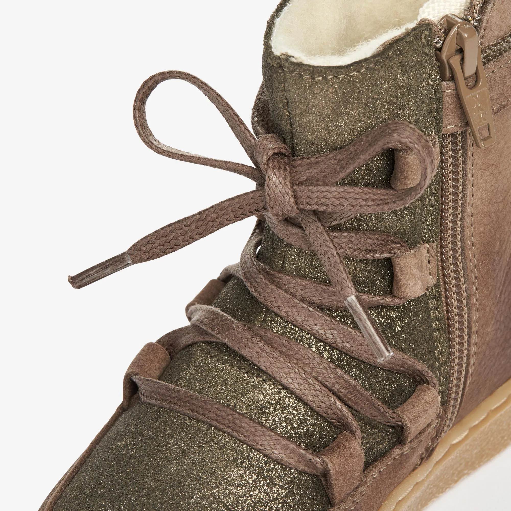 Woolie Tex Lace Shine - taupe Wheat