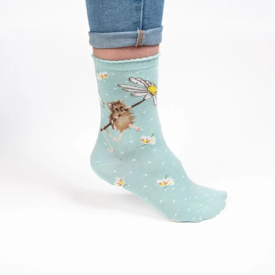 Wrendale Oops a Daisy Mouse Socks