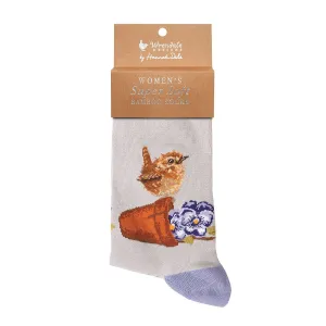 Wrendale Pottering About Wren Socks