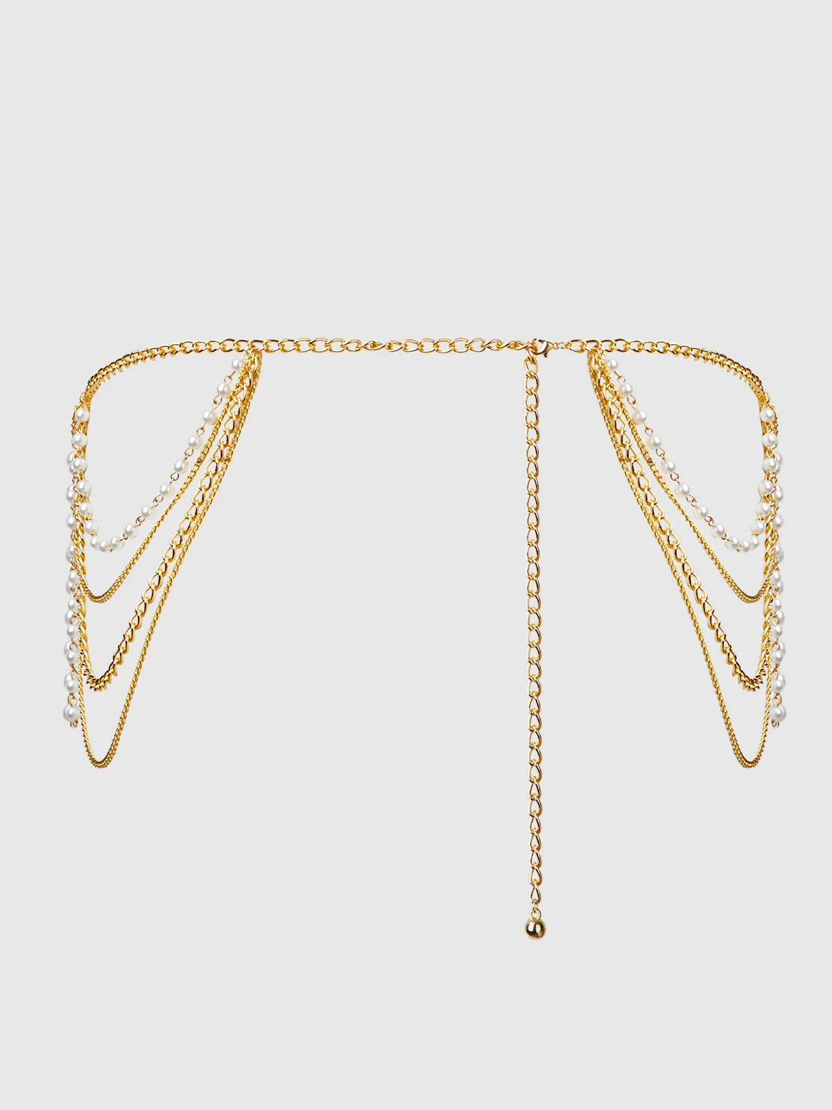 Ziggy Pearl & Chain Draped Garter by Frederick's of Hollywood