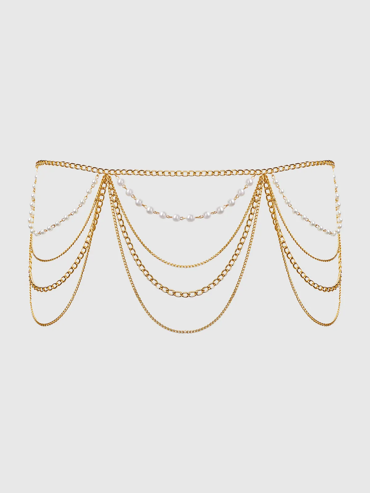 Ziggy Pearl & Chain Draped Garter by Frederick's of Hollywood