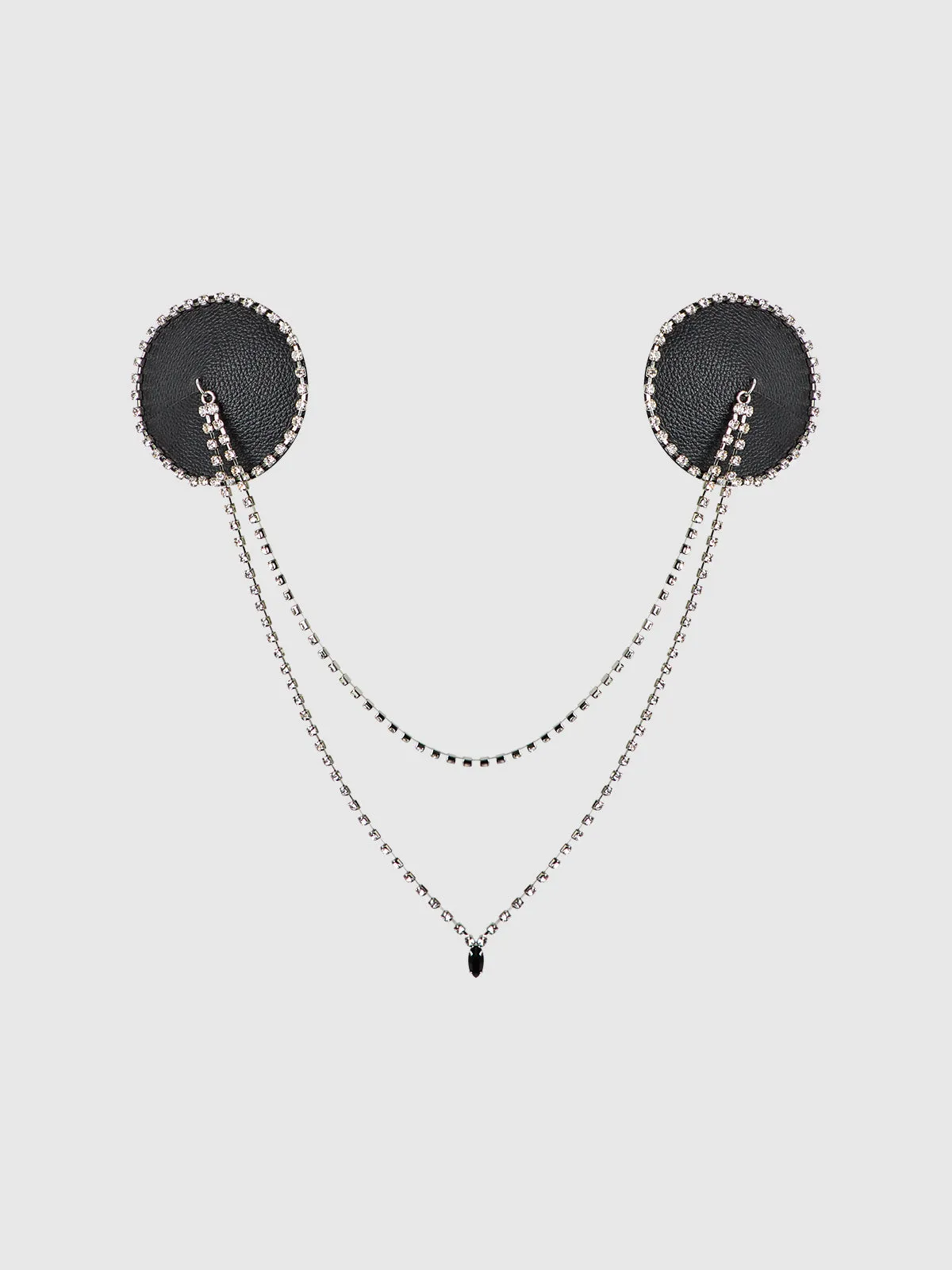 Ziggy Rhinestone & Leather-Like Draped Pasties by Frederick's of Hollywood