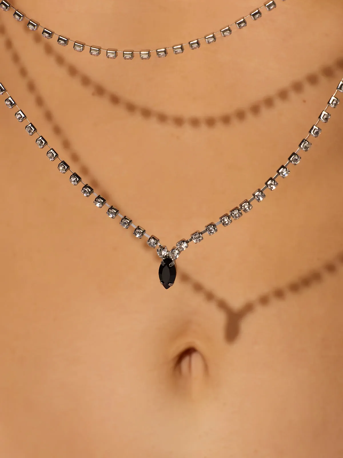 Ziggy Rhinestone & Leather-Like Draped Pasties by Frederick's of Hollywood