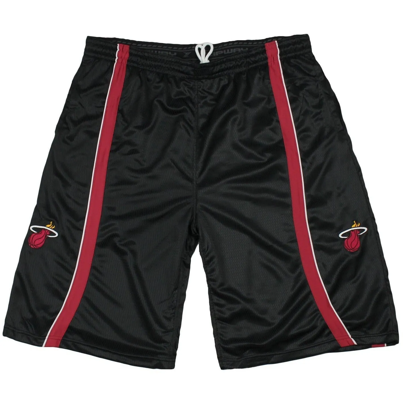 Zipway NBA Men's Big and Tall Miami Heat Mesh Shorts, Black