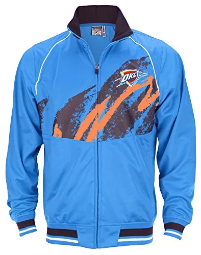 Zipway NBA Men's Oklahoma City Thunder Splash Ruler Zip Up Track Jacket, Blue